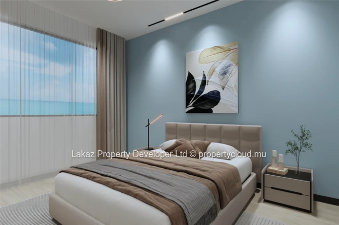 Appartement Moderne de 3 chambres avec Piscine sur le Toit-Terrasse à Pereybere