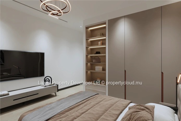 Appartement Moderne de 3 chambres avec Piscine sur le Toit-Terrasse à Pereybere