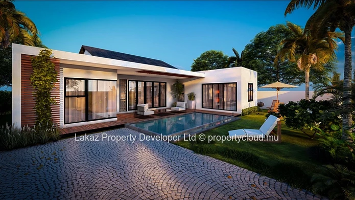 Villa Moderne sur Plan de 3 Chambres avec Piscine – Citoyens Mauriciens Uniquement