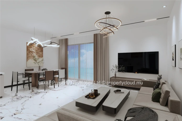 Appartement Moderne de 3 chambres avec Piscine sur le Toit-Terrasse à Pereybere